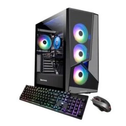 IBUYPOWER SlateMR 295a Gaming Desktop Computer, AMD Ryzen 3 3100 3.6GHz, 8GB RAM, 500GB SSD, Radeon RX 550 2GB, Windows 11 Home