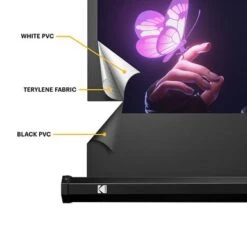 Kodak - 60 In. Portable Projector Screen, Adjustable Projection Screen With Tripod Stand & Carry Bag - White -Electronics 0f35ef92 3b04 5900 b32e 9a17100005ff