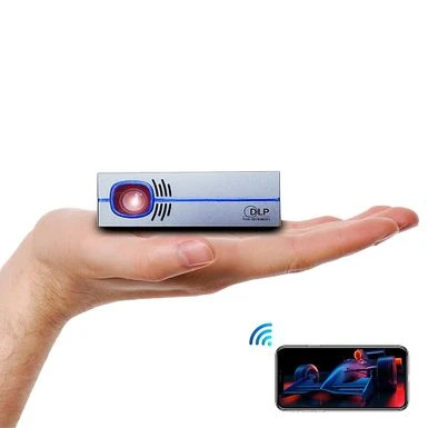 AAXA - P8 Smart Mini DLP Projector, Android 10.0, WiFi, Bluetooth, Wireless Mirroring, Streaming Apps, HDMI USB-C Inputs - Gray 4 AAXA - P8 Smart Mini DLP Projector, Android 10.0, WiFi, Bluetooth, Wireless Mirroring, Streaming Apps, HDMI USB-C Inputs - Gray - Image 2