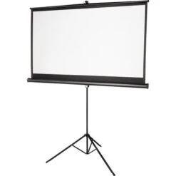 Insignia™ - 75" Tripod Projector Screen - Black/White -Electronics 1a38ebed 28a8 5728 b70d 4d025353de7a