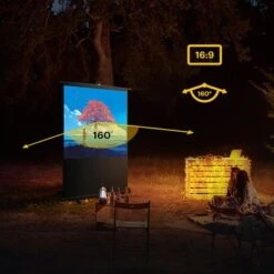 Kodak - 100" Projector Screen, Pull Up Projector Screen And Stand, Portable Projector Screen With Handle And Carrying Case - Black/White -Electronics 1c92de87 f60d 53b9 adbc 328c9c0fb905