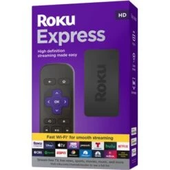 Roku - Express | Streaming Media Player With Simple Remote (no TV Controls) - Black -Electronics 244c8bc9 8fc7 5815 9069 c512cd5e6e6b