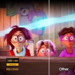 Rexing - PV7 Pro Smart DLP Projector 600ANSI With 3D Projection, Wi-Fi, Bluetooth - Gray -Electronics 261b5434 0d8e 5a08 be0f d2a44af5c7e9