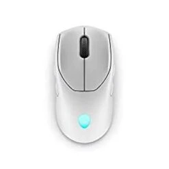 Dell Alienware AW720M Tri-Mode Wireless Gaming Mouse - 2.4GHz Wireless, Bluetooth 5.1, 26,000 DPI, 8-Fully Programmable Buttons, Magnetic Snap Charging Adapter USB-A To USB-C Cable - Lunar Light