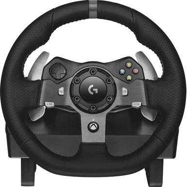Logitech - G920 Driving Force Racing Wheel And Pedals For Xbox Series X|S, Xbox One, PC - Black 7 Logitech - G920 Driving Force Racing Wheel And Pedals For Xbox Series X|S, Xbox One, PC - Black - Image 5