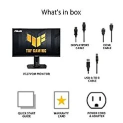 ASUS 27 1080P TUF Gaming Curved HDR Monitor (VG27VQM) - Full HD, 240Hz, 1ms, Extreme Low Motion Blur, Adaptive-Sync, Freesync Premium, Speakers, Eye Care, HDMI, DisplayPort, USB, Height Adjustable 17 ASUS 27 1080P TUF Gaming Curved HDR Monitor (VG27VQM) - Full HD, 240Hz, 1ms, Extreme Low Motion Blur, Adaptive-Sync, Freesync Premium, Speakers, Eye Care, HDMI, DisplayPort, USB, Height Adjustable -Electronics 36972c9d 02cd 4b8b 82cb a96e106ee7e7