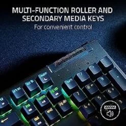 Razer BlackWidow V4 X - Mechanical Gaming Keyboard: Yellow Switches Linear & Silent - 6 Dedicated Macro Keys - Chroma RGB - Doubleshot ABS Keycaps - Media Controls - Sound Dampening & Stabilizers -Electronics 4e90fd82 2d51 4b87 b8a6 2313d280d56f
