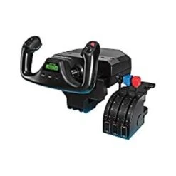 Logitech G PRO Flight Yoke System, Professional Simulation Yoke And Throttle Quadrant, 3 Modes, 75 Programmable Controls, Configurable Knobs, Steel Shaft, USB, PC - Black