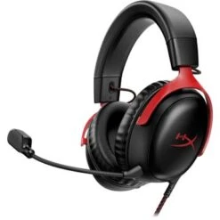 HP HyperX - Cloud III Wired Gaming Headset For PC, PS5, PS4, Xbox Series X|S, Xbox One, Nintendo Switch, And Mobile - Black/Red