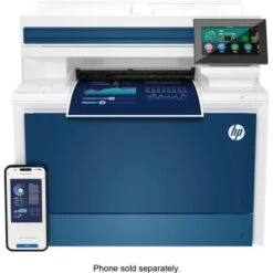 HP - LaserJet Pro 4301fdw Wireless Color All-in-One Laser Printer - White/Blue -Electronics 52d1de25 ed7c 5d7c 9d2b 127e1c587051