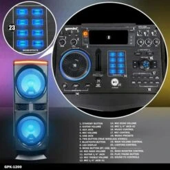 Gemini GPK-1200 6000W Bluetooth Home Karaoke Party Speaker With LED Lightshow -Electronics 560c9281 0e06 40f9 b1cb 26cc2d8513df