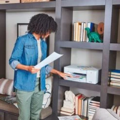 Brother - INKvestment Tank MFC-J1205W Wireless All-in-One Inkjet Printer With Up To 1-Year Of Ink In-box - White/Gray -Electronics 5801da10 3d85 5c65 8373 ba6627bd3e31