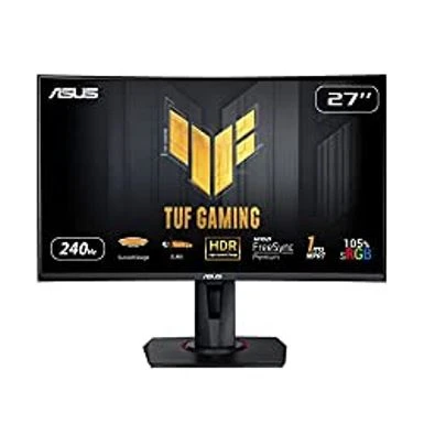 ASUS 27 1080P TUF Gaming Curved HDR Monitor (VG27VQM) - Full HD, 240Hz, 1ms, Extreme Low Motion Blur, Adaptive-Sync, Freesync Premium, Speakers, Eye Care, HDMI, DisplayPort, USB, Height Adjustable 4 ASUS 27 1080P TUF Gaming Curved HDR Monitor (VG27VQM) - Full HD, 240Hz, 1ms, Extreme Low Motion Blur, Adaptive-Sync, Freesync Premium, Speakers, Eye Care, HDMI, DisplayPort, USB, Height Adjustable - Image 2