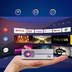 AAXA - P8 Smart Mini DLP Projector, Android 10.0, WiFi, Bluetooth, Wireless Mirroring, Streaming Apps, HDMI USB-C Inputs - Gray 16 AAXA - P8 Smart Mini DLP Projector, Android 10.0, WiFi, Bluetooth, Wireless Mirroring, Streaming Apps, HDMI USB-C Inputs - Gray -Electronics 6be03055 0a69 5e48 ac62 bc8d6b84ae26