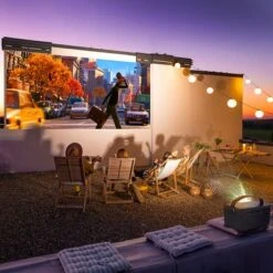 Rexing - PV7 Pro Smart DLP Projector 600ANSI With 3D Projection, Wi-Fi, Bluetooth - Gray -Electronics 73c691e2 c326 5c6f 9afe 9a8d445055e2