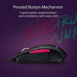 ASUS Optical Gaming Mouse - ROG Strix Impact II Electro Punk Edition | 6,200 DPI Sensor | Wired Gaming Mouse For PC | Ultimate Comfort | Aura Sync RGB, Armoury II -Electronics 845b202c 0555 48af 964c c1361fb642f3
