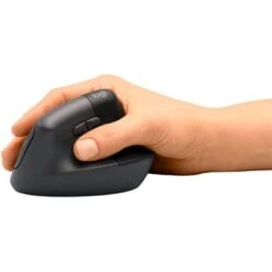 Logitech - Lift Vertical Wireless Ergonomic Mouse With 4 Customizable Buttons - Graphite -Electronics 90a7b38c 25b3 55d2 afcd bd787b9c57ef