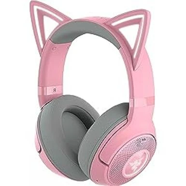 Razer Kraken Kitty V2 BT Wireless RGB Headset: Chroma RGB Kitty Ears & Earcups - Bluetooth 5.2-40 Mm Drivers - Noise-Cancelling Mics - Lightweight - 40 Hr Battery W/Type C Charging - Quartz Pink 3 Razer Kraken Kitty V2 BT Wireless RGB Headset: Chroma RGB Kitty Ears & Earcups - Bluetooth 5.2-40 Mm Drivers - Noise-Cancelling Mics - Lightweight - 40 Hr Battery W/Type C Charging - Quartz Pink