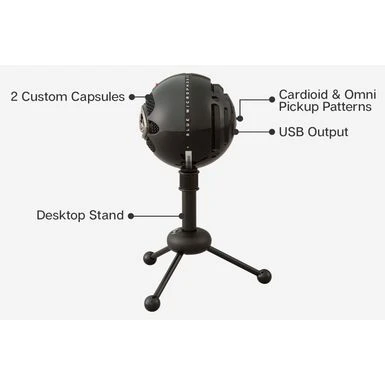 Blue Microphones - Snowball Wired Cardioid And Omnidirectional Condenser USB Vocal Microphone 6 Blue Microphones - Snowball Wired Cardioid And Omnidirectional Condenser USB Vocal Microphone - Image 5