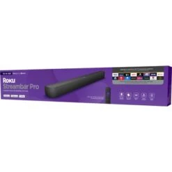 Roku - Streambar Pro 4K Streaming Media Player, Cinematic Audio, Voice Remote, TV Controls And Private Listening - Black -Electronics 980b30cc 761c 5dec a36a 57853a04afbe