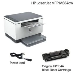 HP - LaserJet M234dw Wireless Black-and-White Laser Printer - White & Slate -Electronics b3fae595 04be 5775 8203 bb52465da9e2