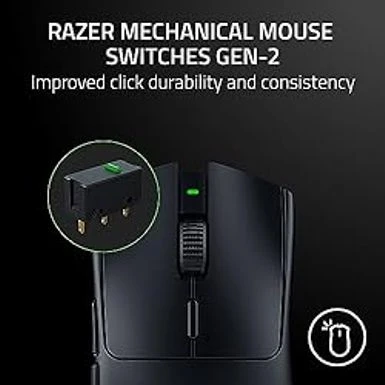 Razer Viper V3 HyperSpeed Wireless Esports Gaming Mouse: 82g Lightweight Design - 30K DPI Optical Sensor - Up To 280 Hr Battery Life - HyperSpeed Wireless - Mechanical Switches Gen-2 - Classic Black 8 Razer Viper V3 HyperSpeed Wireless Esports Gaming Mouse: 82g Lightweight Design - 30K DPI Optical Sensor - Up To 280 Hr Battery Life - HyperSpeed Wireless - Mechanical Switches Gen-2 - Classic Black - Image 6