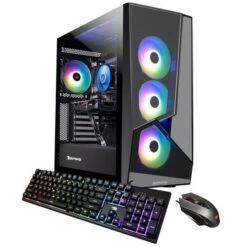 IBUYPOWER SlateMR 2140 Gaming Desktop Computer, AMD Ryzen 5 5600 3.5GHz, 8GB RAM, 500GB SSD, NVIDIA GeForce GTX 1650 4GB, Windows 11 Home