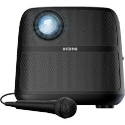ION Audio - Projector Deluxe HD Battery/AC Powered 720P HD LED Bluetooth-Enabled Projector With Powerful Speaker - Black