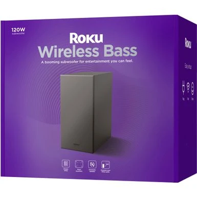 5.25" Wireless Bass Subwoofer For Roku Streambar, Roku Streambar Pro, And Roku TV With Roku Wireless Speakers - Black 10 5.25" Wireless Bass Subwoofer For Roku Streambar, Roku Streambar Pro, And Roku TV With Roku Wireless Speakers - Black - Image 8