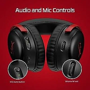 HyperX Cloud III Wireless Gaming Headset For PC, PS5, PS4, Up To 120-hour Battery, 2.4GHz Wireless, 53mm Angled Drivers, Memory Foam, Durable Frame, 10mm Microphone, Red 10 HyperX Cloud III Wireless Gaming Headset For PC, PS5, PS4, Up To 120-hour Battery, 2.4GHz Wireless, 53mm Angled Drivers, Memory Foam, Durable Frame, 10mm Microphone, Red - Image 8