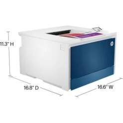 HP - LaserJet Pro 4201dw Wireless Color Laser Printer - White/Blue -Electronics e07057d9 8f3e 5ffb ba89 05008491ad9f