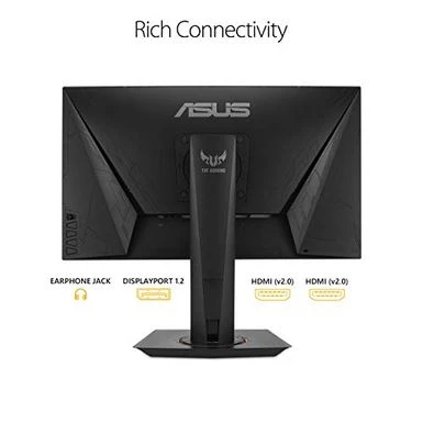 ASUS TUF Gaming VG259QM 24.5” Monitor, 1080P Full HD (1920 X 1080), Fast IPS, 280Hz (Supports 144Hz), G-SYNC Compatible, Extreme Low Motion Blur Sync, 1ms, DisplayHDR 400, Eye Care, DisplayPort HDMI 5 ASUS TUF Gaming VG259QM 24.5” Monitor, 1080P Full HD (1920 X 1080), Fast IPS, 280Hz (Supports 144Hz), G-SYNC Compatible, Extreme Low Motion Blur Sync, 1ms, DisplayHDR 400, Eye Care, DisplayPort HDMI - Image 3