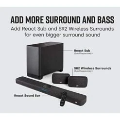 Polk Audio React Home Theater Sound Bar With Built-In Alexa, Black 16 Polk Audio React Home Theater Sound Bar With Built-In Alexa, Black -Electronics e8469606 9ff7 41f6 9238 3f575bc1ec1e