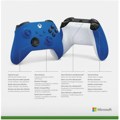 Microsoft - Xbox Wireless Controller For Xbox Series X, Xbox Series S, Xbox One, Windows Devices - Shock Blue 14 Microsoft - Xbox Wireless Controller For Xbox Series X, Xbox Series S, Xbox One, Windows Devices - Shock Blue - Image 12