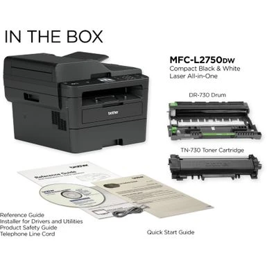 Brother - MFC-L2750DW Wireless Black-and-White All-In-One Refresh Subscription Eligible Laser Printer - Gray 9 Brother - MFC-L2750DW Wireless Black-and-White All-In-One Refresh Subscription Eligible Laser Printer - Gray - Image 7