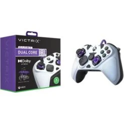 PDP - Victrix Gambit World's Fastest Licensed Xbox Controller, Elite Esports Design - Xbox One, Series X|S, Windows 10 - White & Purple -Electronics ee42a9b5 0b85 53b6 a699 0f3a86e9fabf