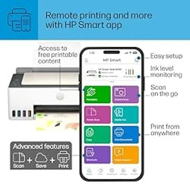 HP Smart Tank 5000 Wireless All-in-One Ink Tank Printer With Up To 2 Years Of Ink Included, Mobile Print, Scan, Copy, White, 17.11 X 14.23 X 6.19 8 HP Smart Tank 5000 Wireless All-in-One Ink Tank Printer With Up To 2 Years Of Ink Included, Mobile Print, Scan, Copy, White, 17.11 X 14.23 X 6.19 - Image 6