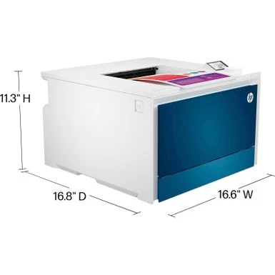 HP - LaserJet Pro 4201dn Color Laser Printer - White/Blue 8 HP - LaserJet Pro 4201dn Color Laser Printer - White/Blue - Image 6