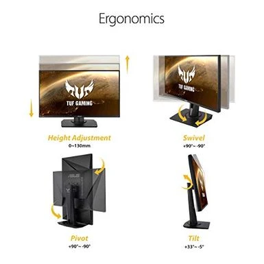 ASUS TUF Gaming VG259QM 24.5” Monitor, 1080P Full HD (1920 X 1080), Fast IPS, 280Hz (Supports 144Hz), G-SYNC Compatible, Extreme Low Motion Blur Sync, 1ms, DisplayHDR 400, Eye Care, DisplayPort HDMI 9 ASUS TUF Gaming VG259QM 24.5” Monitor, 1080P Full HD (1920 X 1080), Fast IPS, 280Hz (Supports 144Hz), G-SYNC Compatible, Extreme Low Motion Blur Sync, 1ms, DisplayHDR 400, Eye Care, DisplayPort HDMI - Image 7