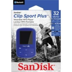 SanDisk - Clip Sport Plus 32GB MP3 Player - Blue -Electronics f698e9df ca78 5c69 86e7 c4a71d16223e