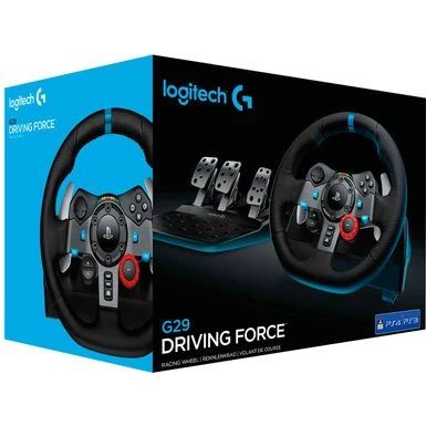 Logitech - G29 Driving Force Racing Wheel And Floor Pedals For PS5, PS4, PC, Mac - Black 5 Logitech - G29 Driving Force Racing Wheel And Floor Pedals For PS5, PS4, PC, Mac - Black - Image 3